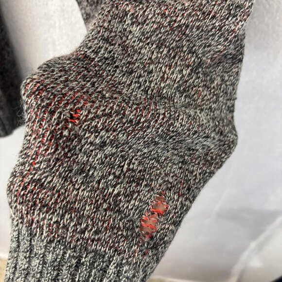 Vintage 80s Le Tigre Mens Sweater Large Tall LT Red Knit Pullover Winter Holiday - Picture 8 of 15